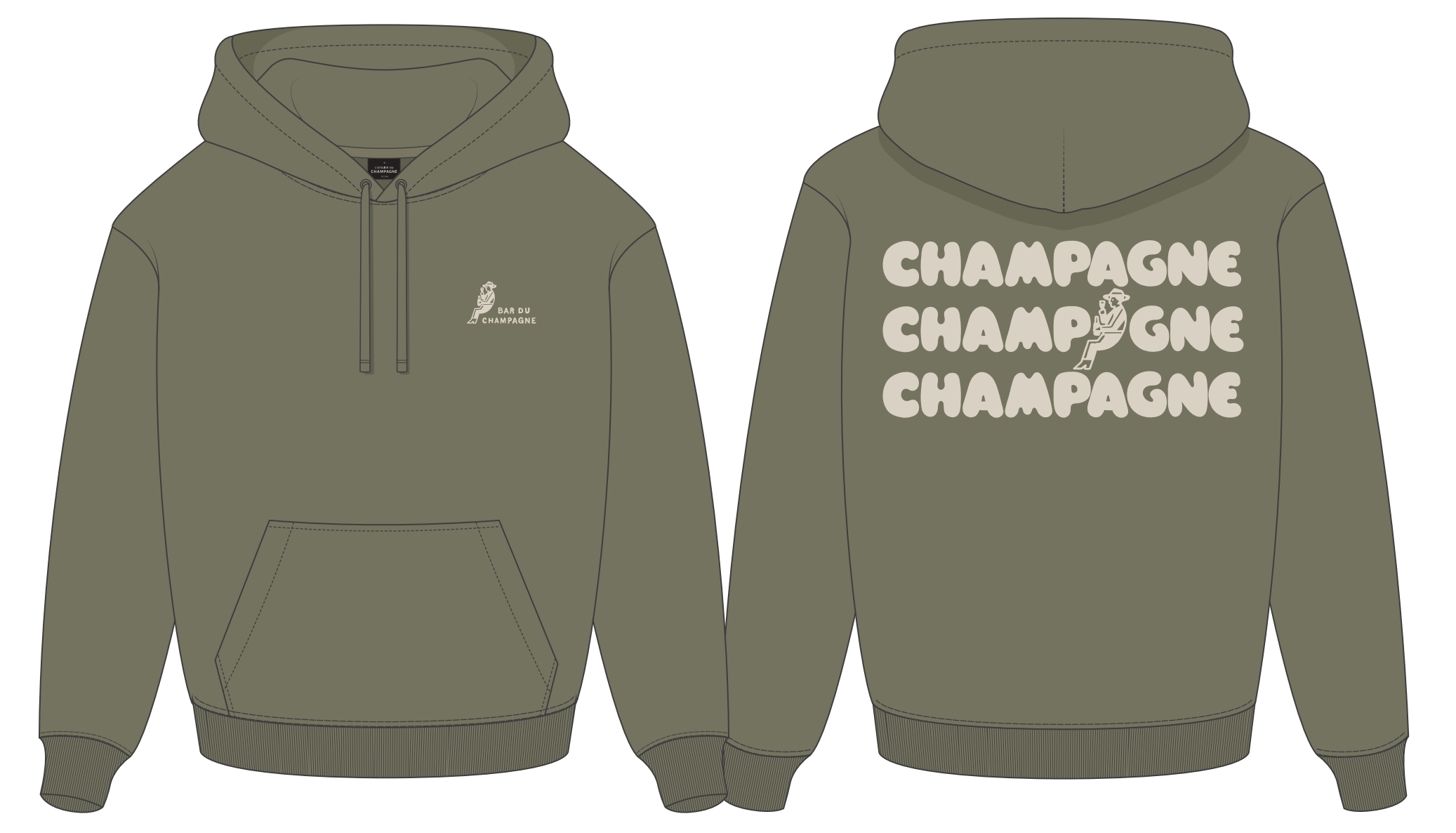 Hoodie 'Bar du Champagne'
